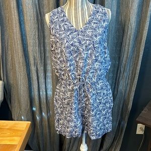 Jules Blue Leafy Romper